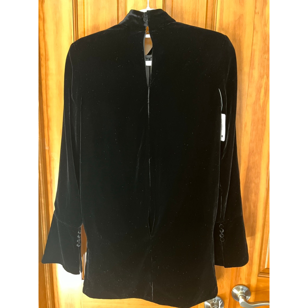 NWT Saint Laurent Black Velvet Mini Dress S - Picture 5 of 15
